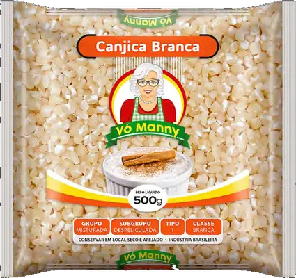 Embalagem de Canjica Branca da marca Vó Manny