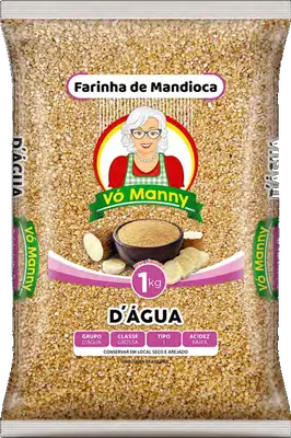 Embalagem de Farinha D’água da marca Vó Manny