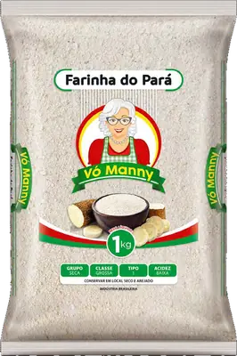 Embalagem de Farinha do Pará Branca da marca Vó Manny